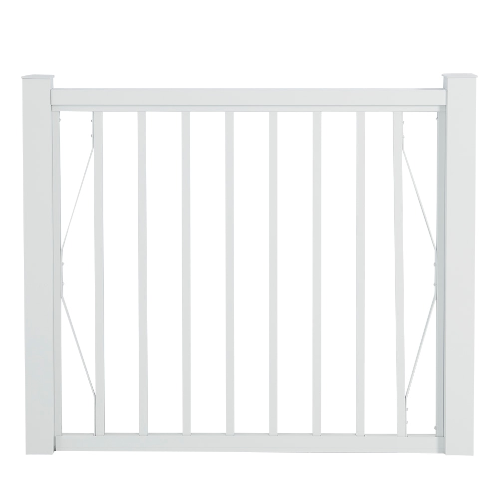 Barrière en aluminium Pillar blanche 42&nbsp;po&nbsp;x&nbsp;36&nbsp;po