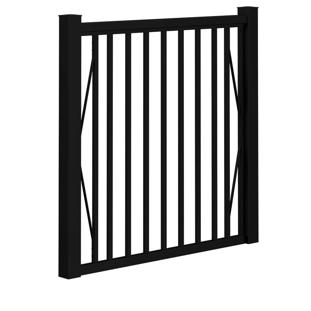 Barrière en aluminium Pillar noire 42&nbsp;po&nbsp;x&nbsp;36&nbsp;po