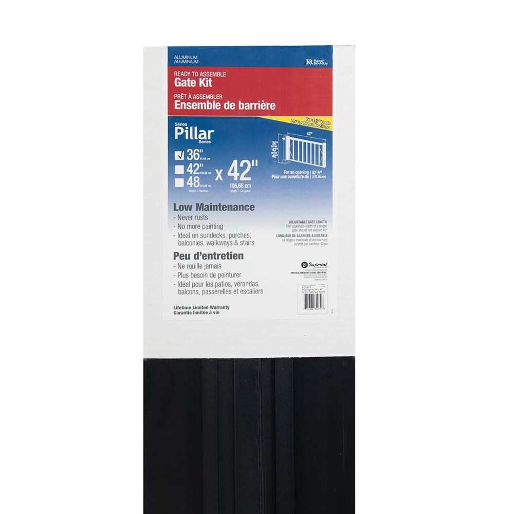Pillar Aluminum Barrier Black 42&nbsp;in.&nbsp;x&nbsp;36&nbsp;in.