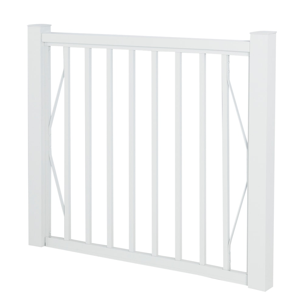 Barrière en aluminium Pillar blanche 42&nbsp;po&nbsp;x&nbsp;48&nbsp;po