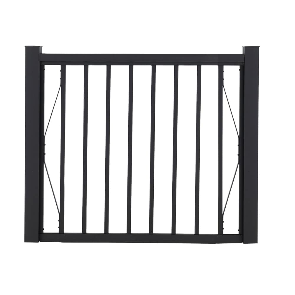 Barrière en aluminium Pillar noire 42&nbsp;po&nbsp;x&nbsp;48&nbsp;po