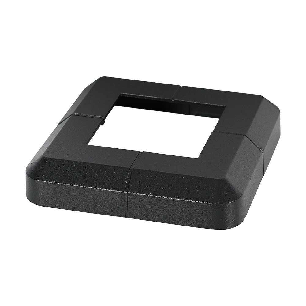Cache-base en aluminium pour poteau de rampe Pillar noir 2&nbsp;1/2&nbsp;po