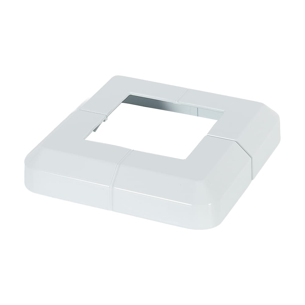 Cache-base en aluminium pour poteau de rampe Pillar blanc 2&nbsp;1/2&nbsp;po