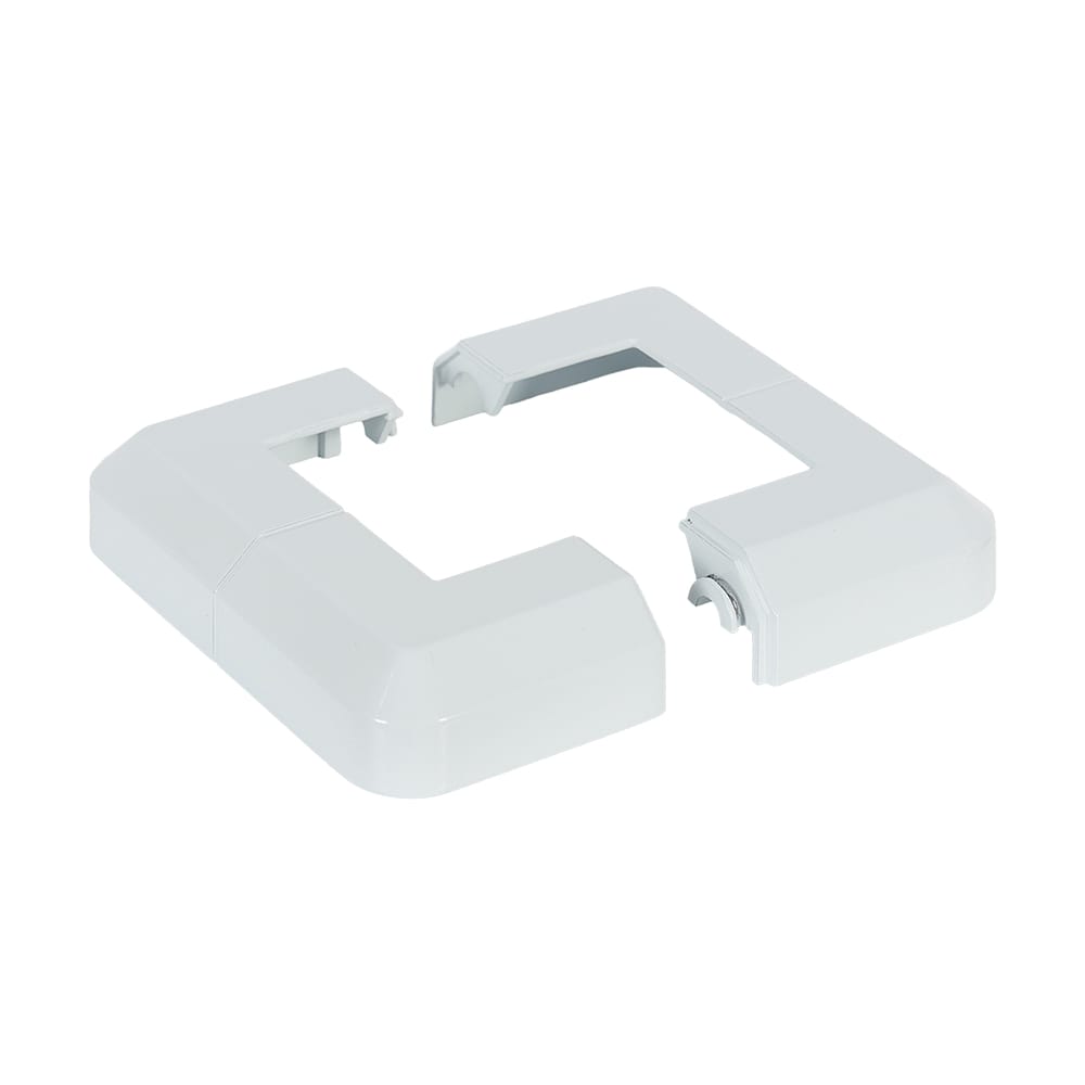 Cache-base en aluminium pour poteau de rampe Pillar blanc 2&nbsp;1/2&nbsp;po