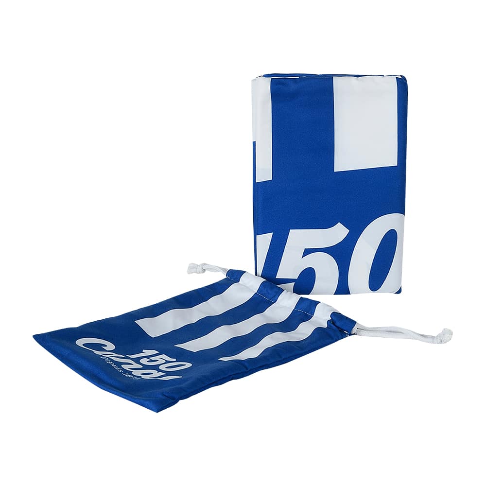 Serviette de plage en microfibre bleue 150e Canac