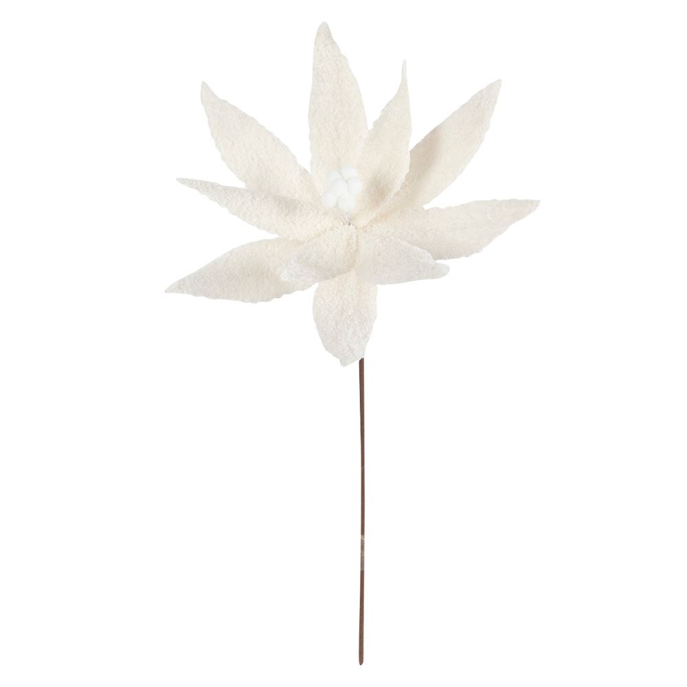 Pic décoratif poinsettia crème 19 5/8 po VERTUO