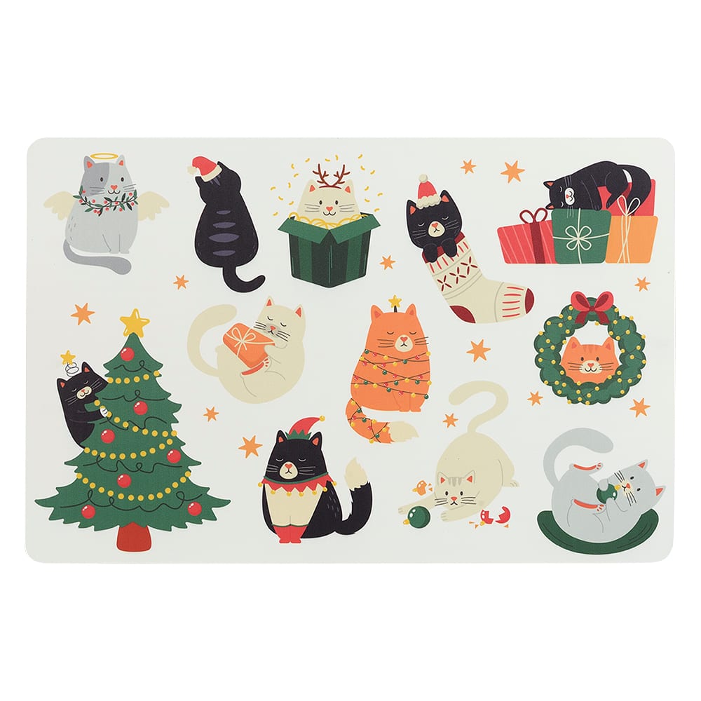 Napperon rectangulaire chats festifs 17 3/4 po x 11 3/4 po VERTUO