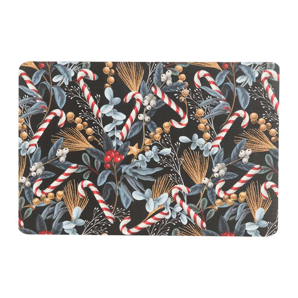 Napperon rectangulaire cannes de Noël 17 3/4 po x 11 3/4 po VERTUO