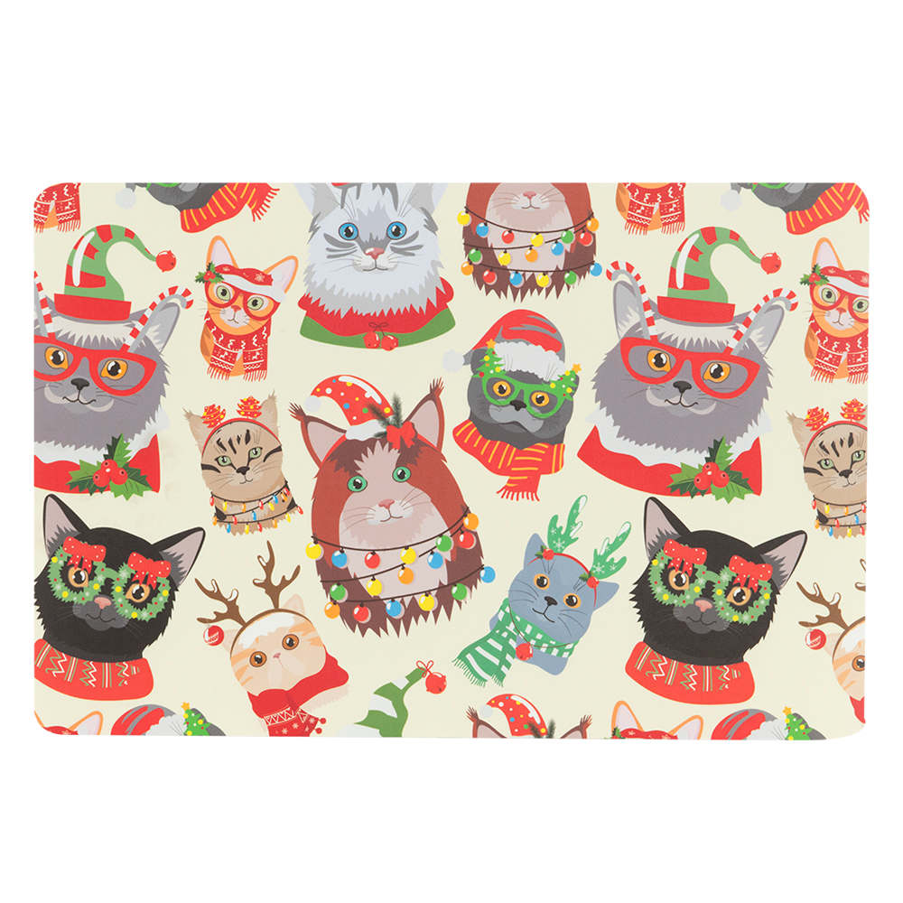 Napperon rectangulaire drôles de chats 17 3/4 po x 11 3/4 po VERTUO