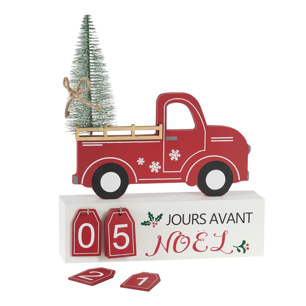 VERTUO Jours Avant Noël Truck Decoration 8 5/8 in.