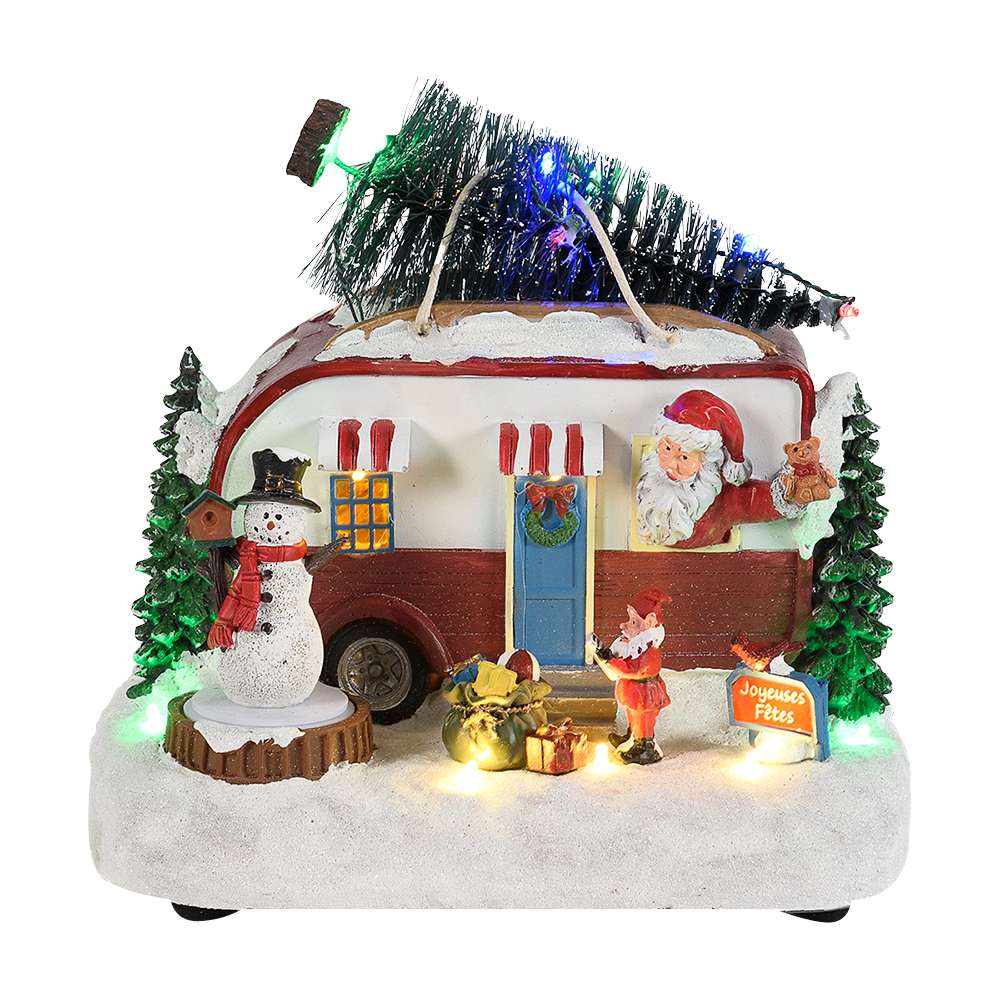 Campeur du Père Noël musical illuminé VERTUO