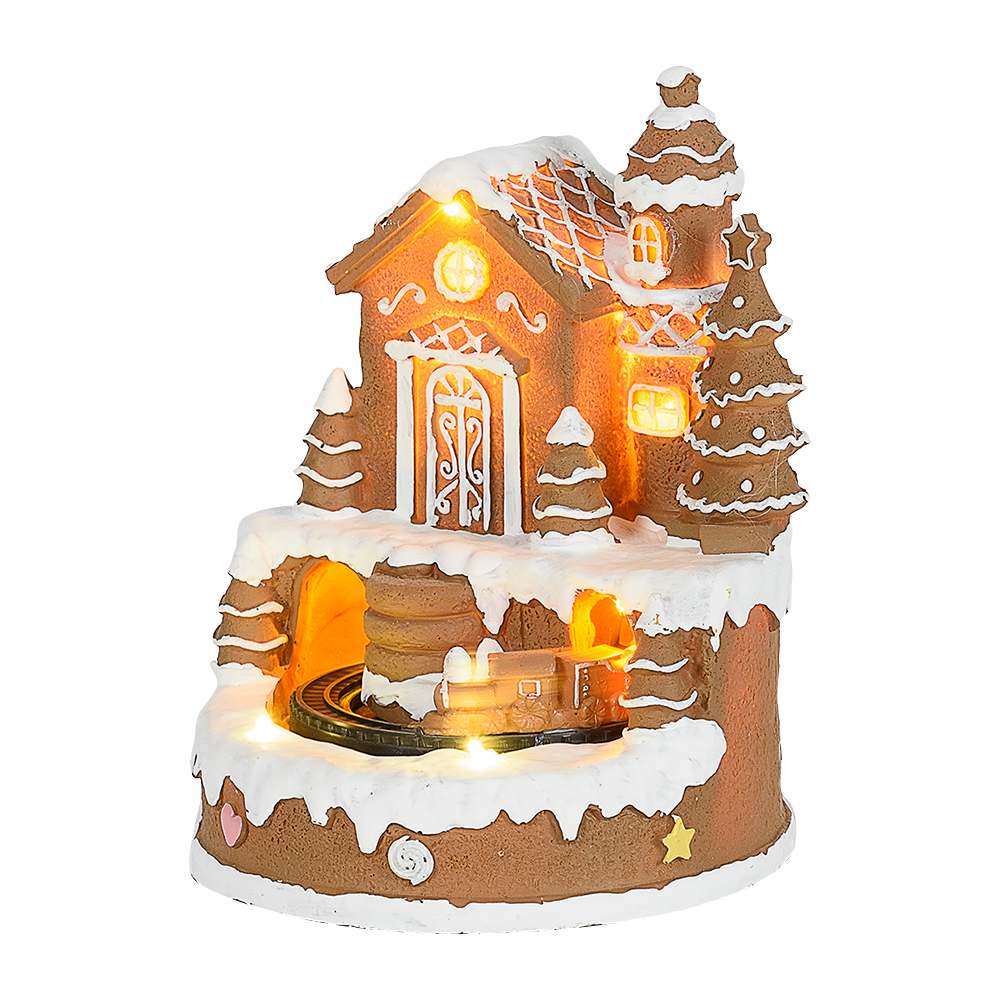 Maison en pain d'épices animée musicale et illuminée VERTUO