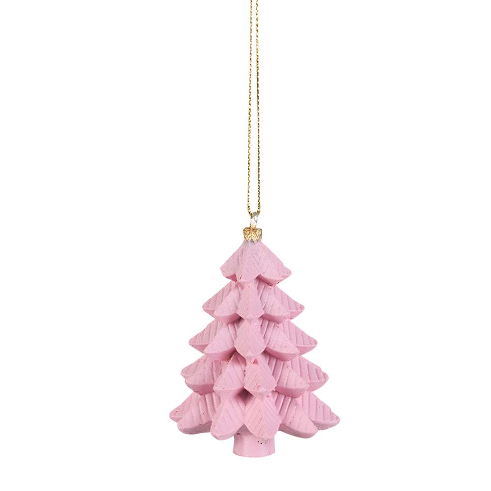 Ornement sapin rose 4 po VERTUO