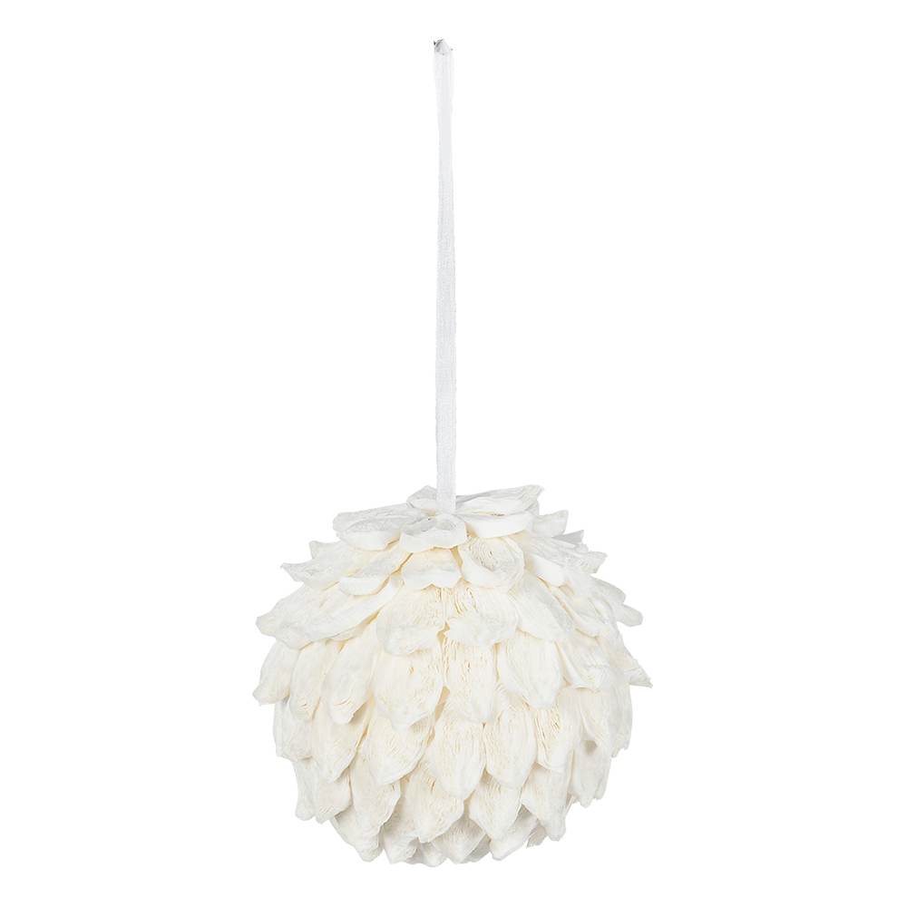 Ornement boule blanche 3 1/8 po VERTUO