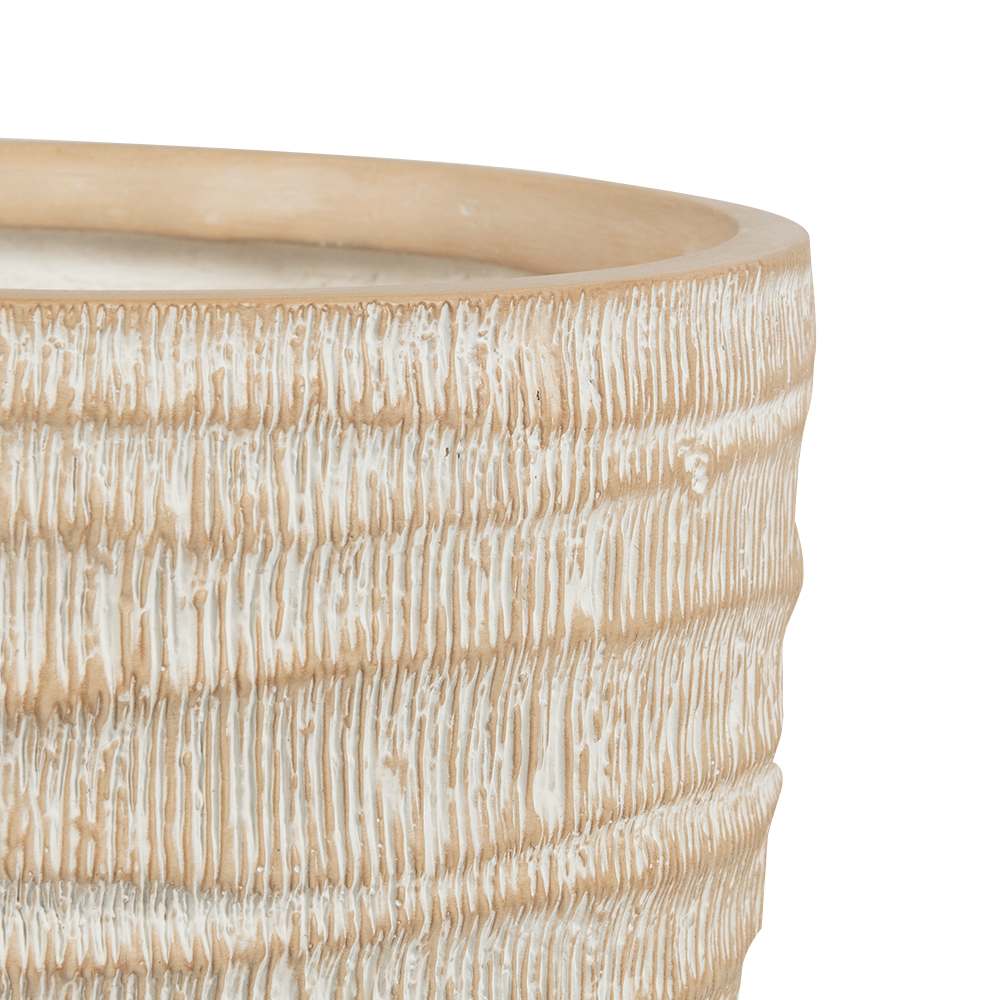 Cache-pot effet bambou beige 11 1/4  po VERTUO