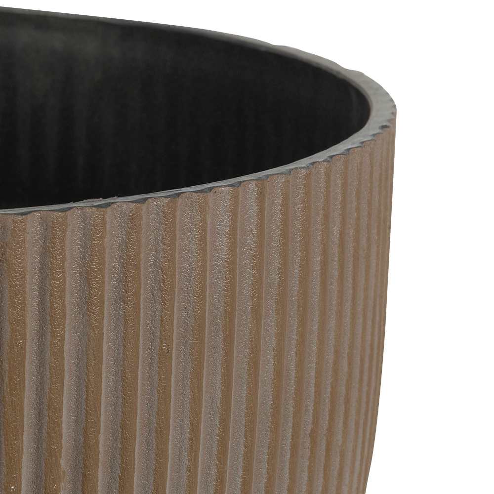 Pot à fleurs rainuré 13 3/4 po beige VERTUO