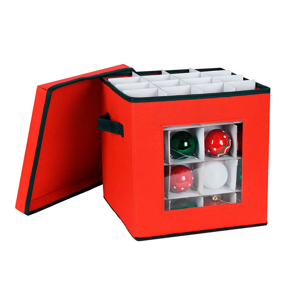 Cube de rangement pour ornements de Noël 64 compartiments 