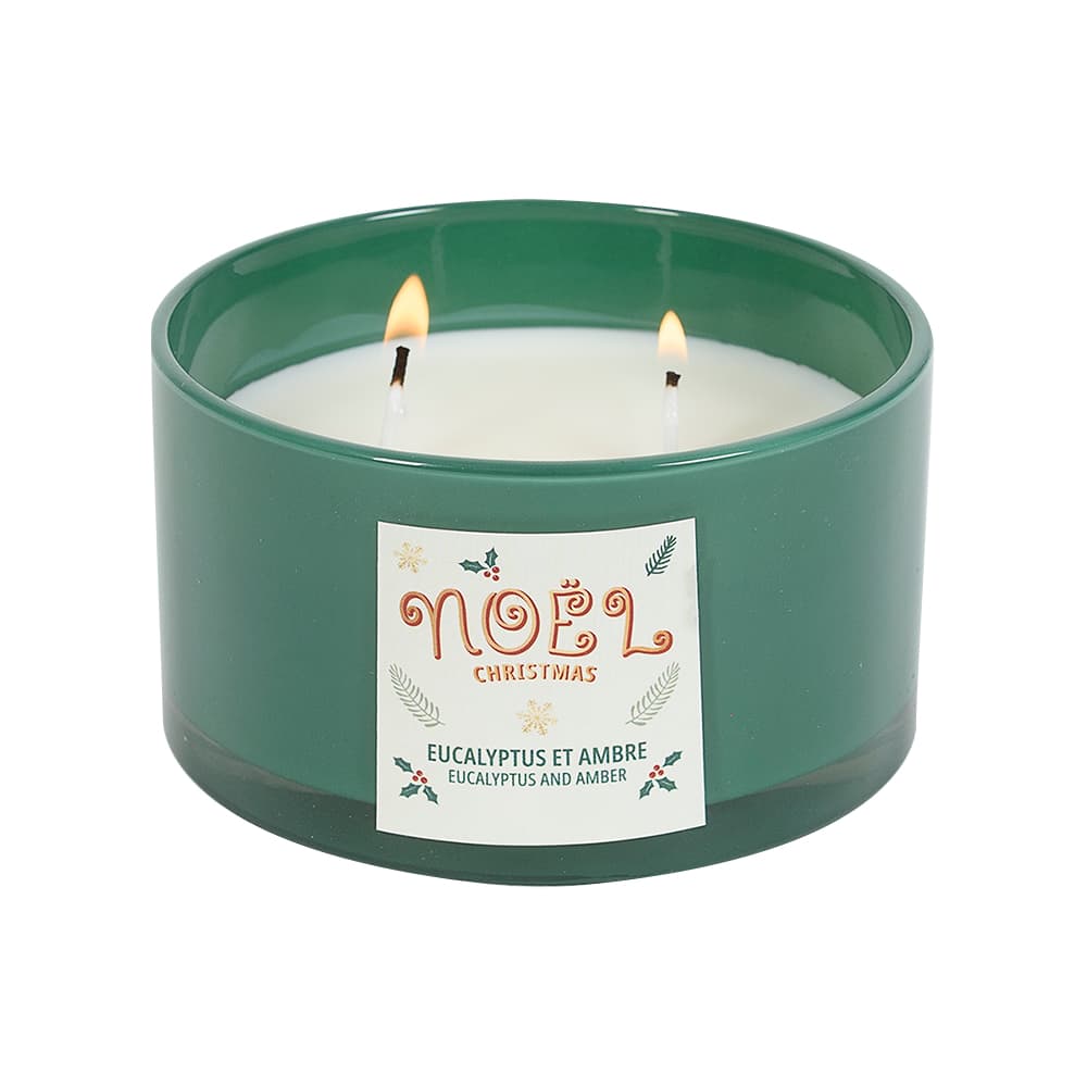 Bougie parfumée eucalyptus et ambre 180 g