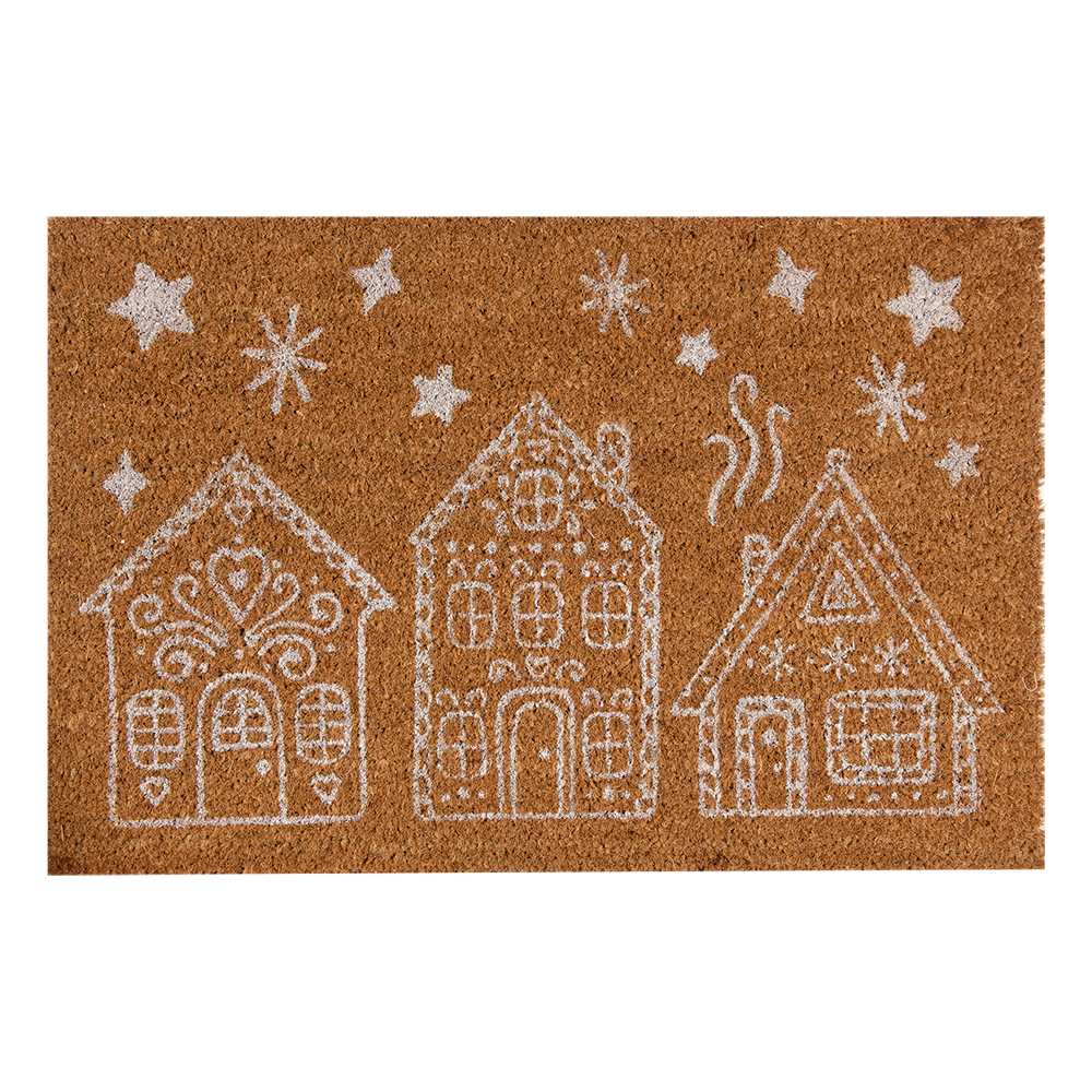 Tapis coco d'extérieur maison blanches 30 po x 20 po VERTUO