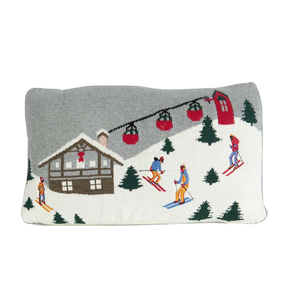Coussin ski Alpes françaises 11 3/4 po x 19 5/8&nbsp;po VERTUO