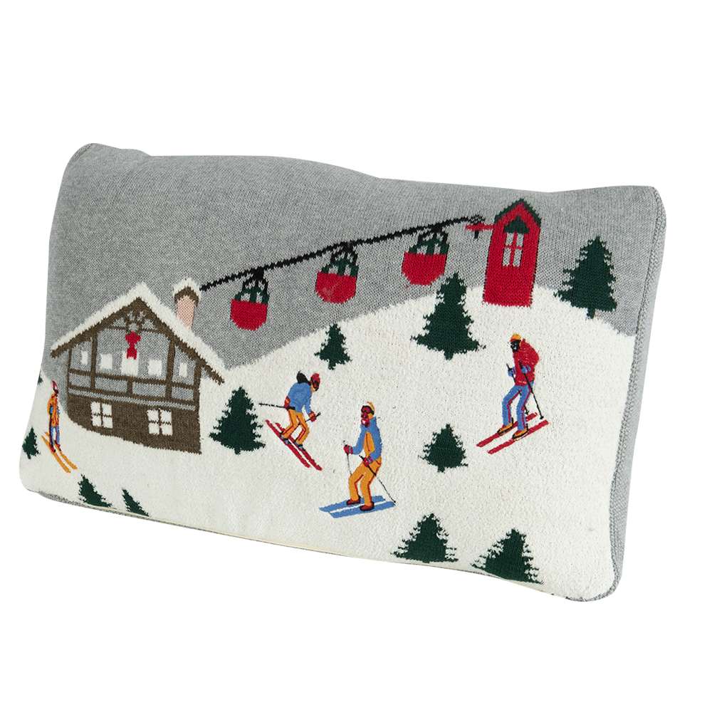 Coussin ski Alpes françaises 11 3/4 po x 19 5/8&nbsp;po VERTUO