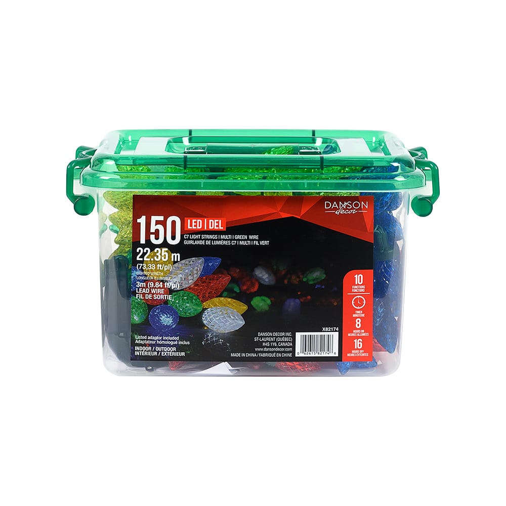 Jeu de 150 lumières DEL C7 multicolore
