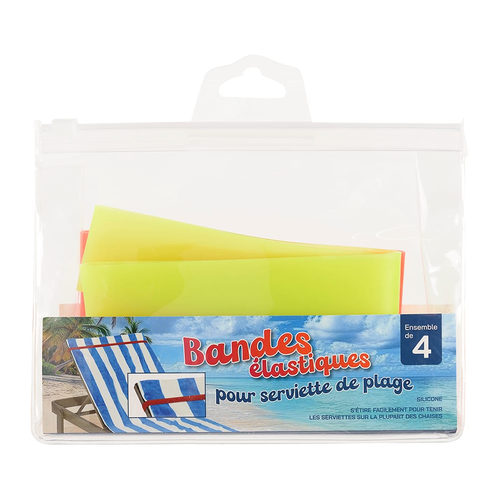 Set of 4 Elastic Bands for Beach Towel