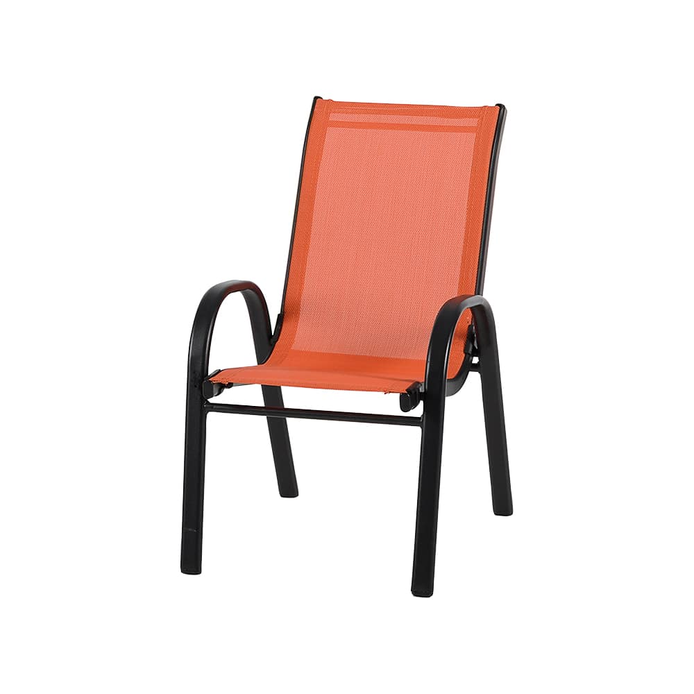 VERTUO Dark Orange Steel Kids Patio Chair