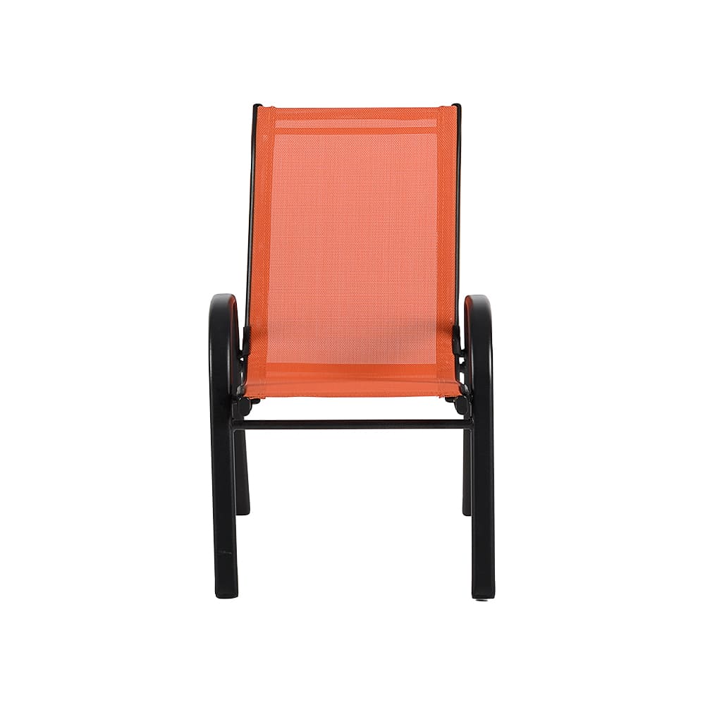 VERTUO Dark Orange Steel Kids Patio Chair