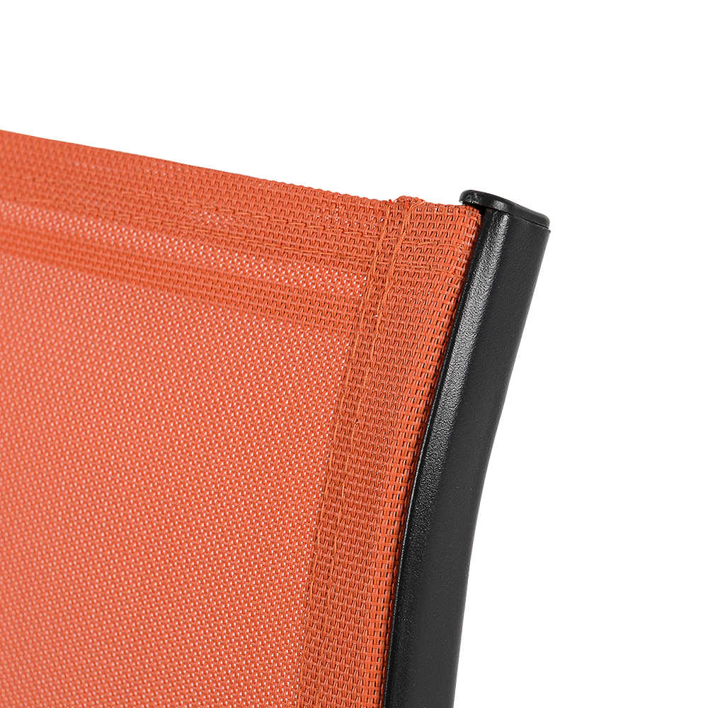 VERTUO Dark Orange Steel Kids Patio Chair