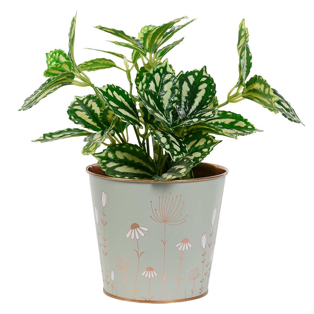 VERTUO Metallic Pot Cover Sage 6&nbsp;7/8&nbsp;in