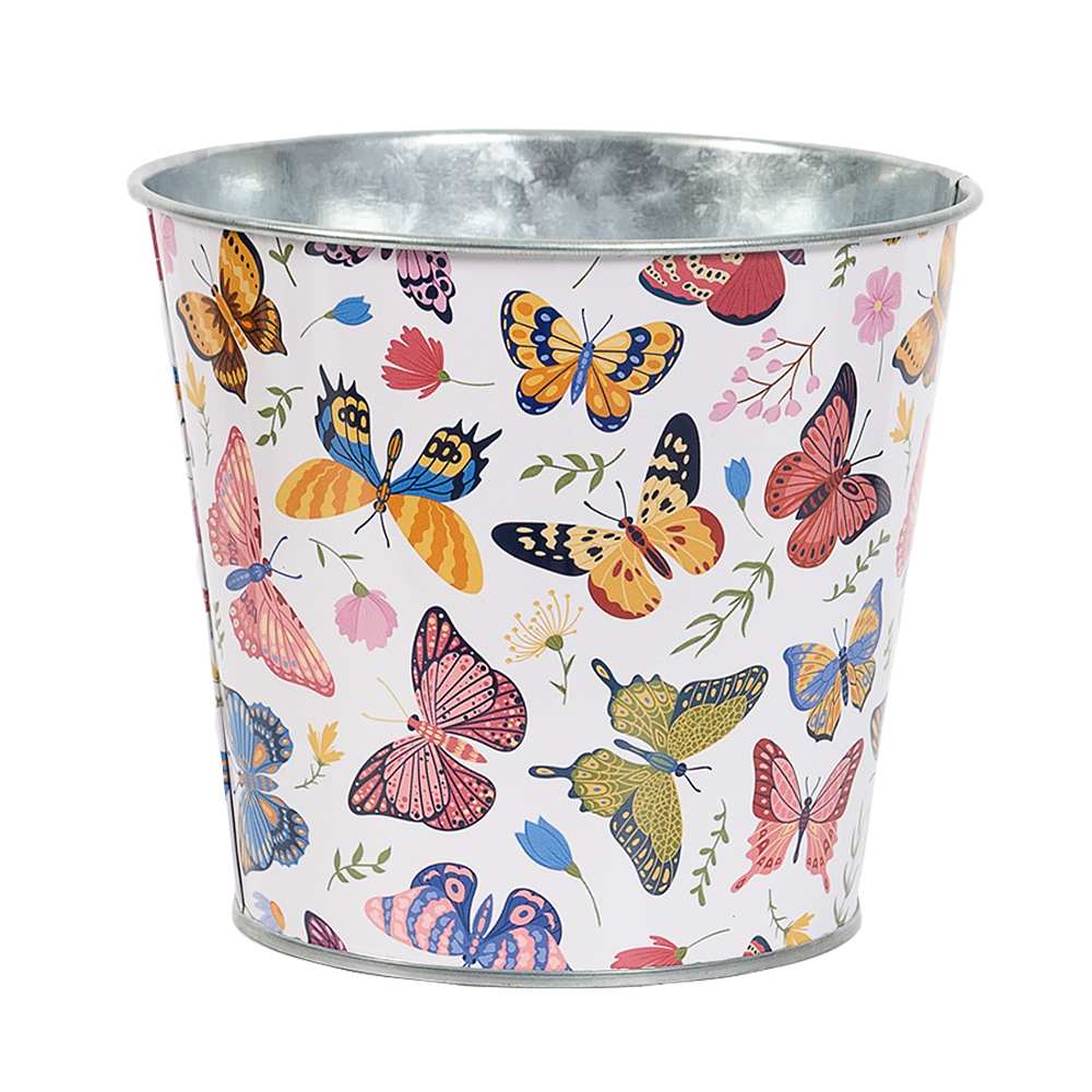 Cache-pot métallique Papillons 6&nbsp;7/8&nbsp;po VERTUO