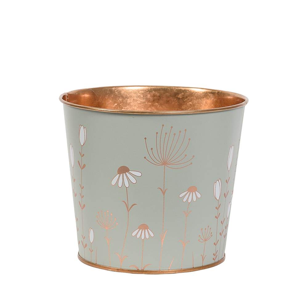 Cache-pot métallique Sauge 5&nbsp;1/8&nbsp;po VERTUO