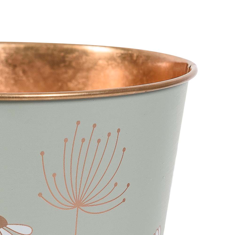 VERTUO Metallic Pot Cover Sage 5&nbsp;1/8&nbsp;in