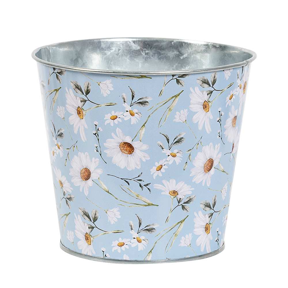 Cache-pot métallique Marguerites 5&nbsp;1/8&nbsp;po VERTUO