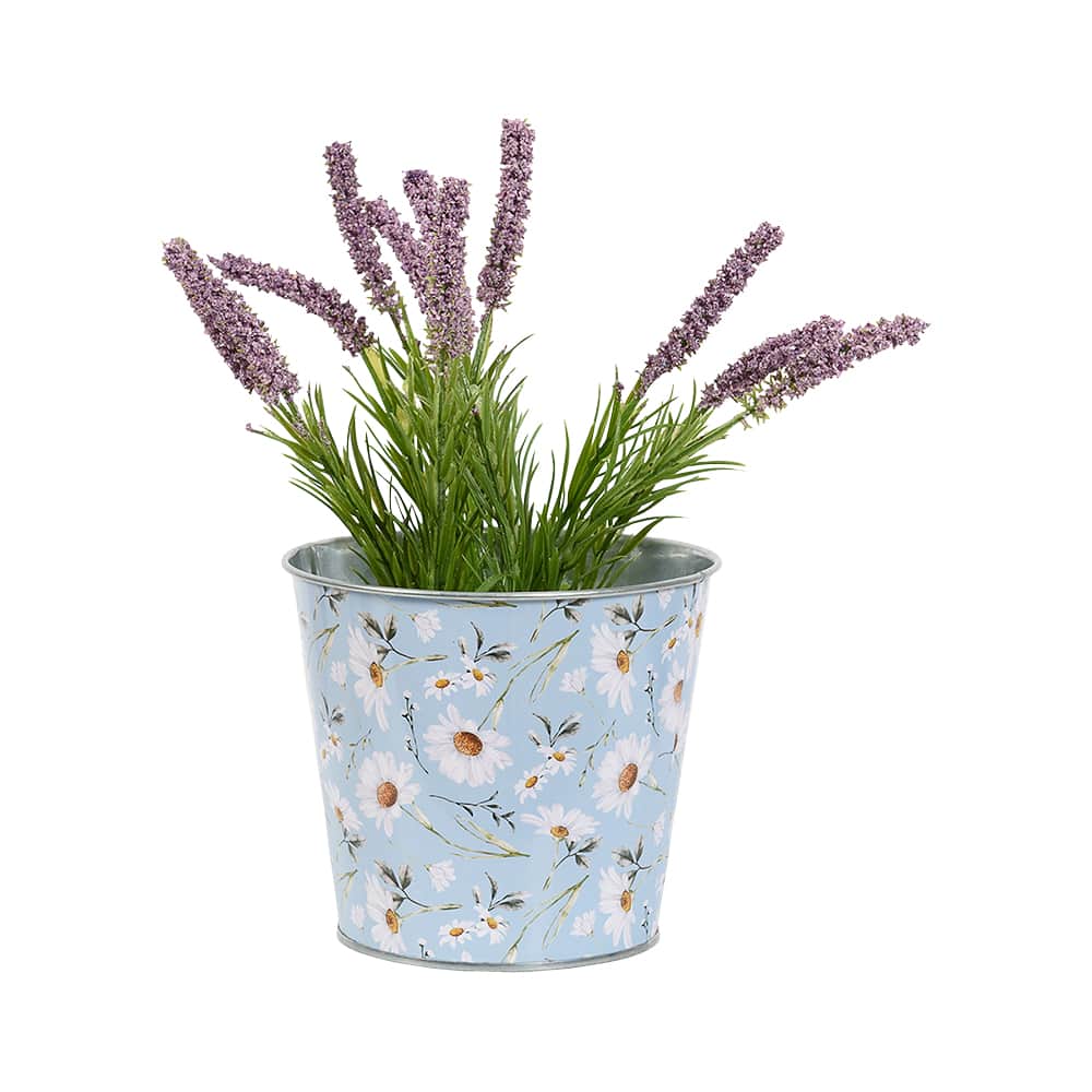 Cache-pot métallique Marguerites 5&nbsp;1/8&nbsp;po VERTUO