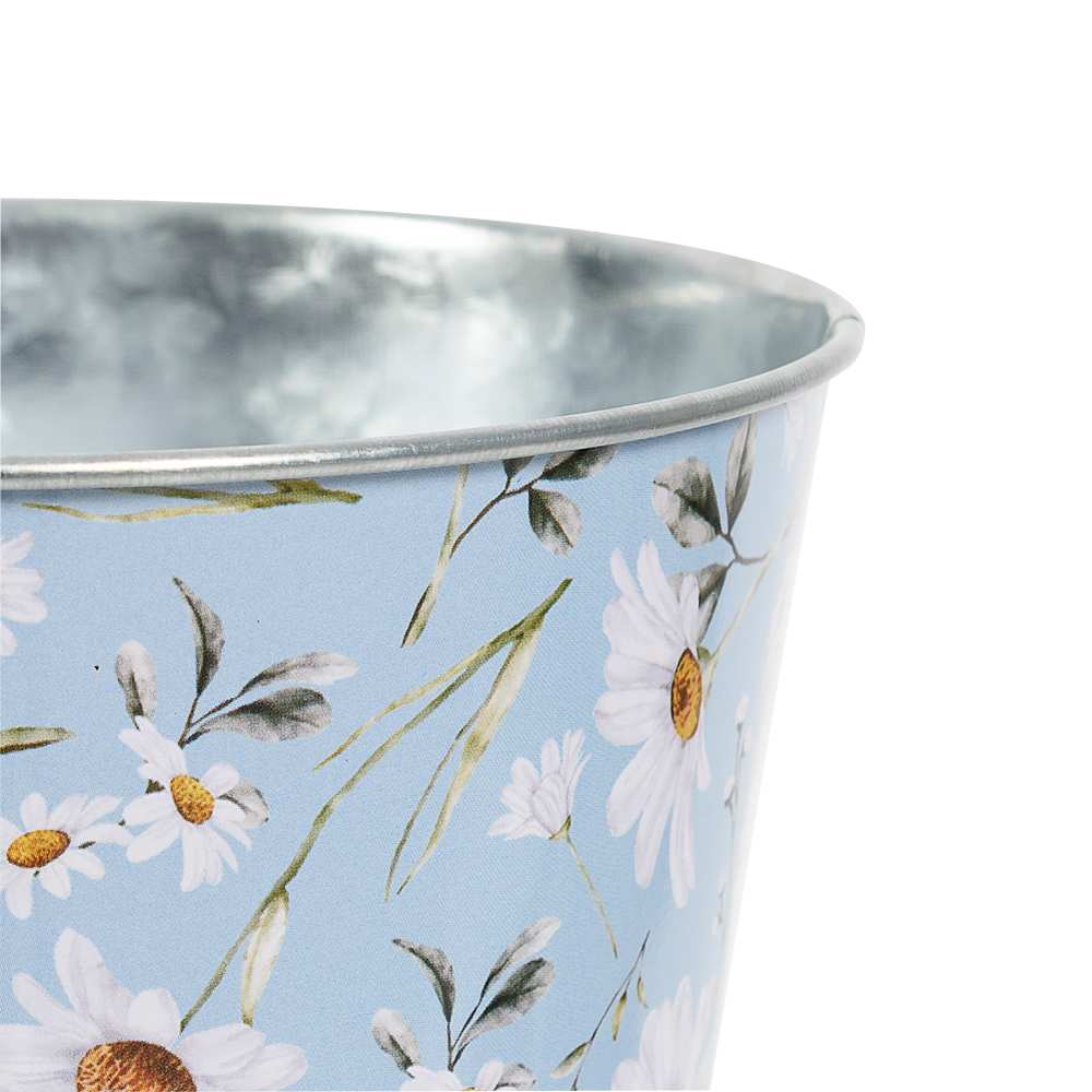 Cache-pot métallique Marguerites 5&nbsp;1/8&nbsp;po VERTUO