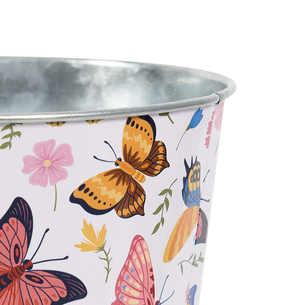 Cache-pot métallique Papillons 5&nbsp;1/8&nbsp;po VERTUO