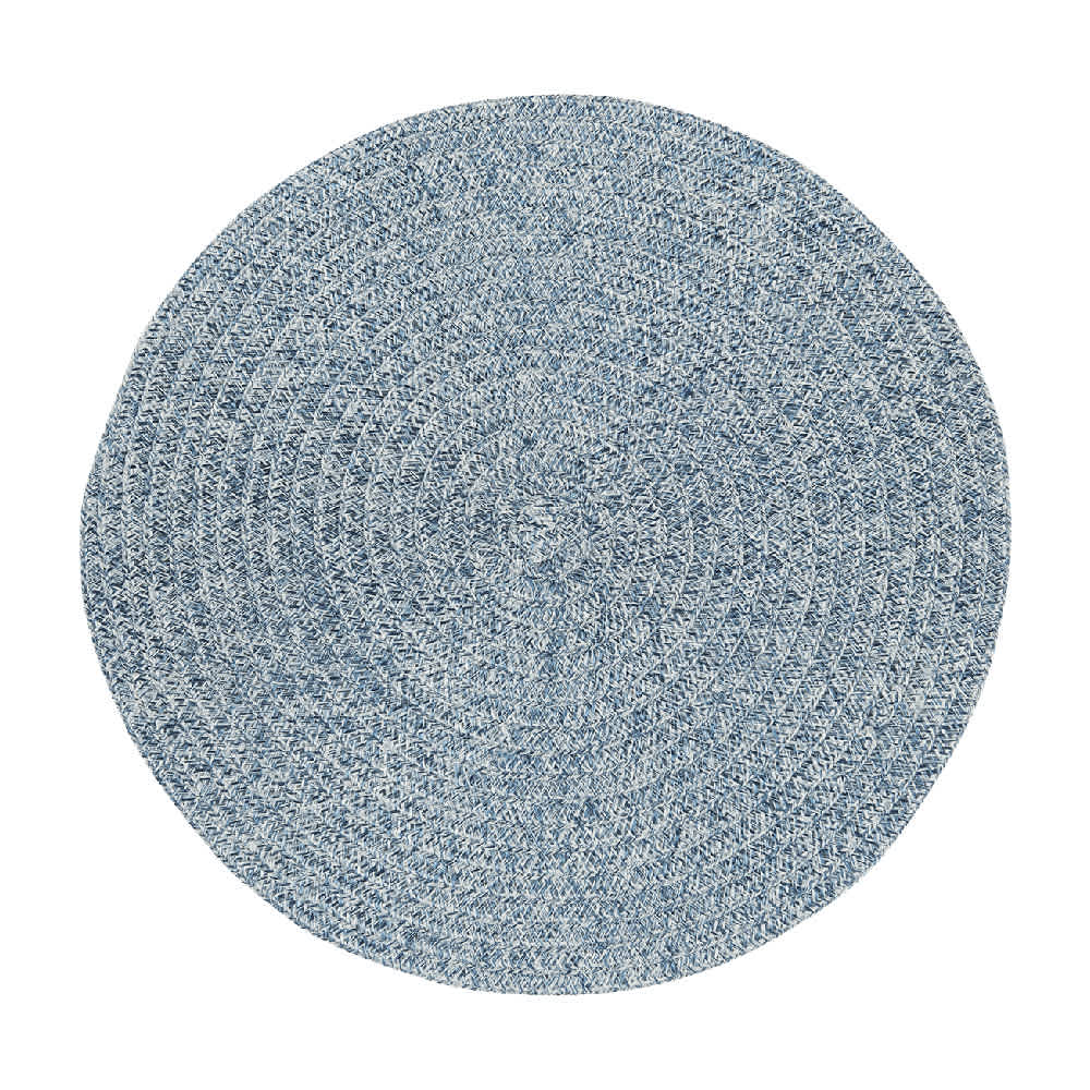VERTUO Round Placemat Textured Blue 15 in.