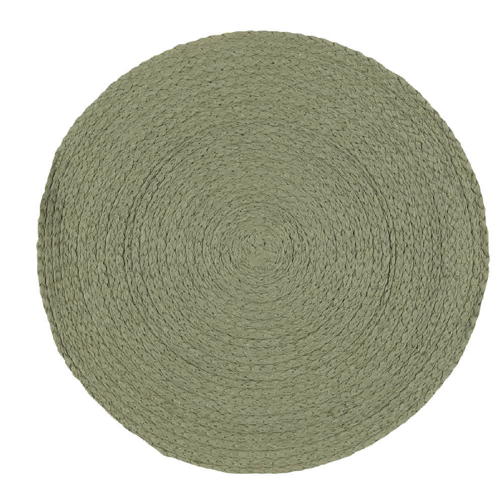 VERTUO Round Placemat Khaki Green 15 in.