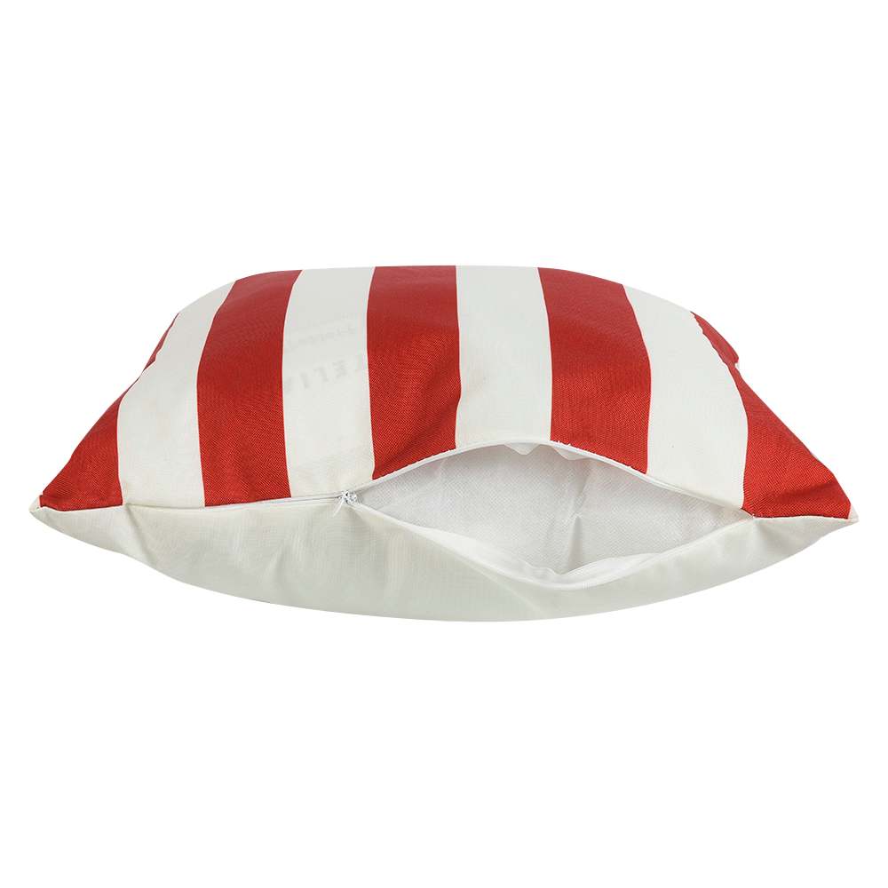 Coussin de patio Rouge et blanc 17 3/4 po x 17 3/4 po VERTUO