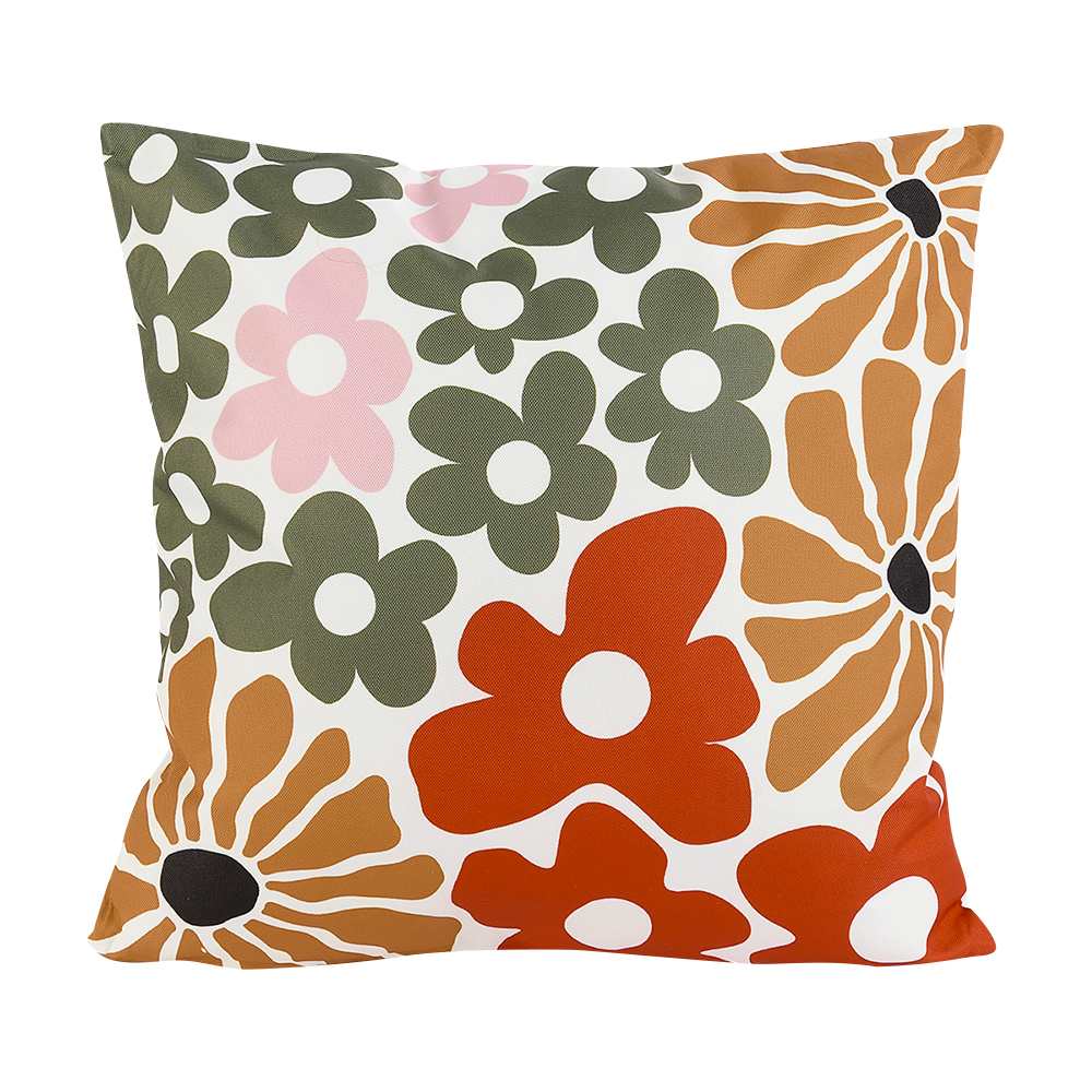Flowers Patio Cushion 17 3/4 in x 17 3/4 in