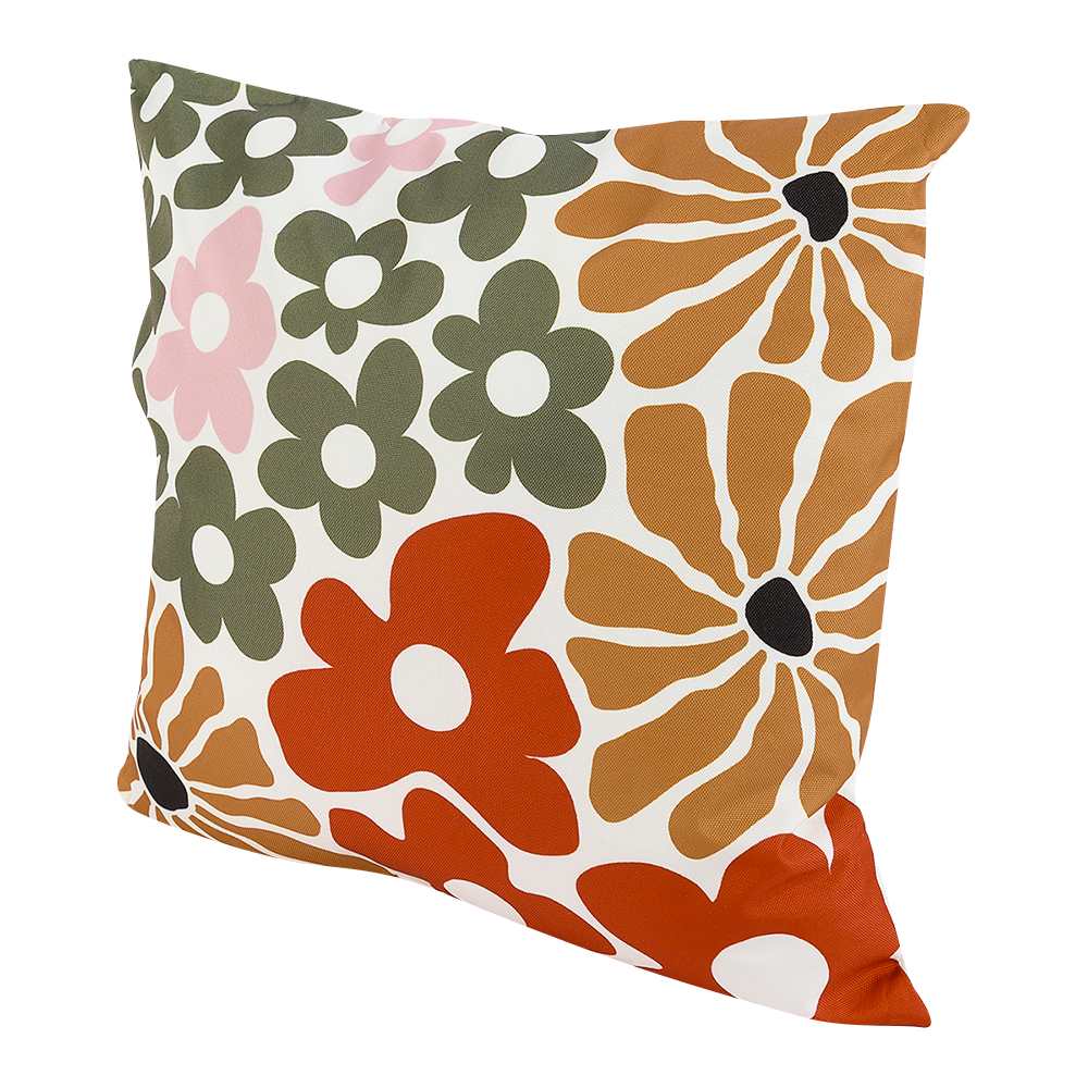 Flowers Patio Cushion 17 3/4 in x 17 3/4 in