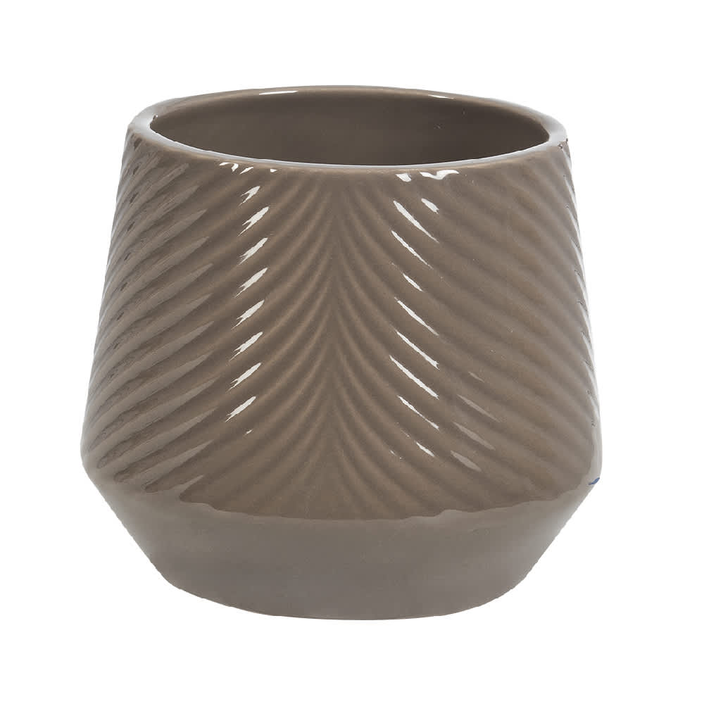 Cache-pot Chevron taupe 5 3/8 po VERTUO