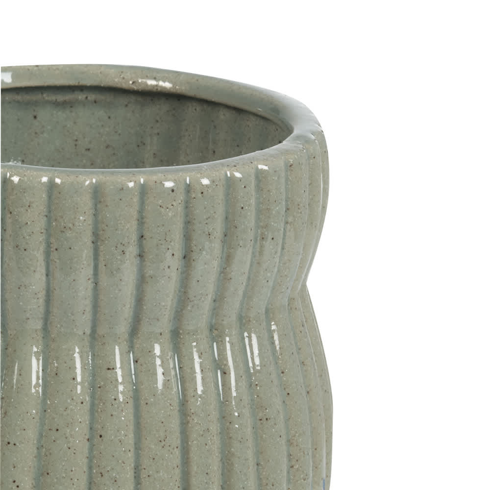 VERTUO Vertical-Groove Plant Pot Cover 4 7/8 in Light Blue