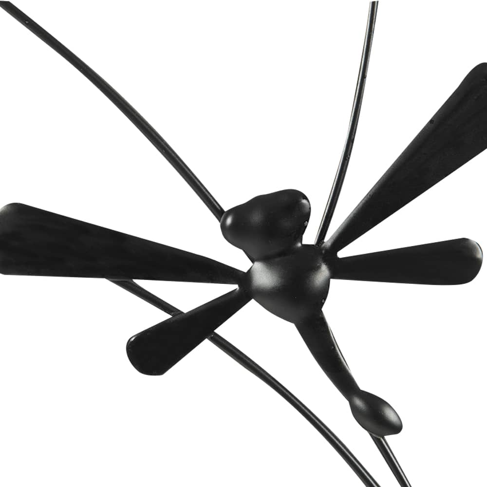 VERTUO Decorative Dragonflies Black Metal Trellis 12 3/4 in. x 56 in.