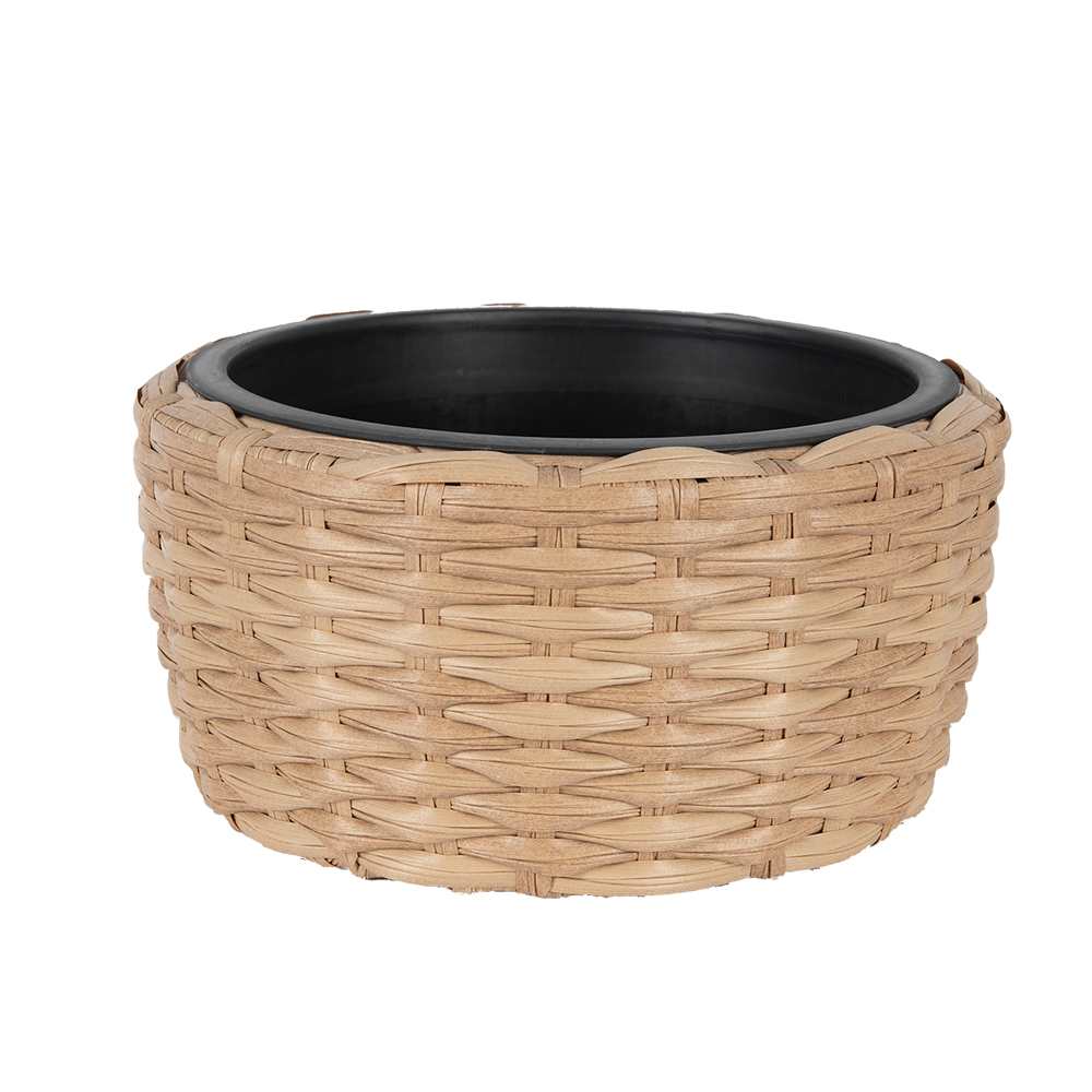 Cache-pot Effet rotin beige 14 po VERTUO