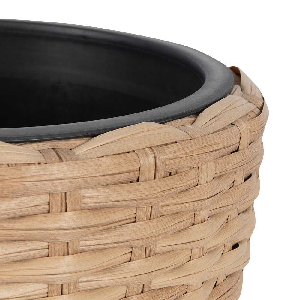 Cache-pot Effet rotin beige 14 po VERTUO