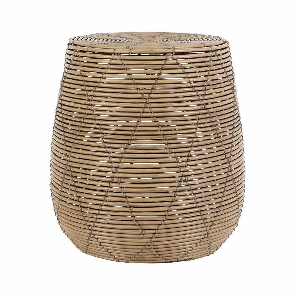 Table/Tabouret effet rotin beige 18 po VERTUO