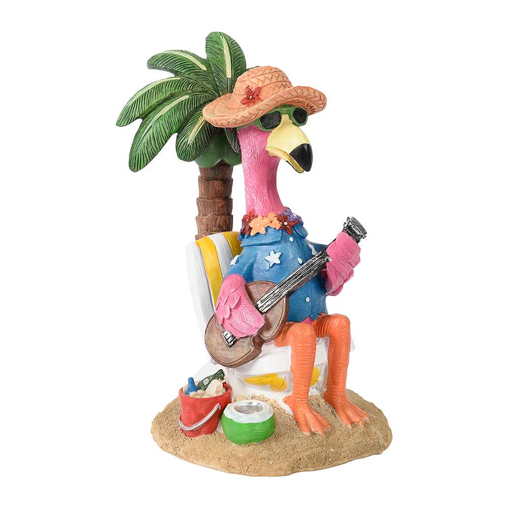 Flamant rose sur la plage 10&nbsp;5/8&nbsp;po VERTUO